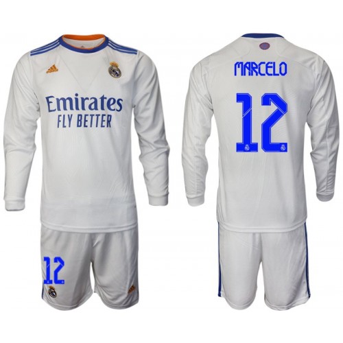Real Madrid Marcelo 12 Dres Dječji Domaći 2021/2022 Dugim Rukavima Real Madrid Marcelo 12 Dres Dječji Domaći 2021/2022 Dugim Rukavima